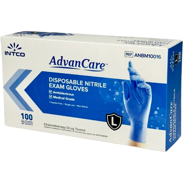 Advancare - Nitrile Gloves Large 3.5MIL 100 CT