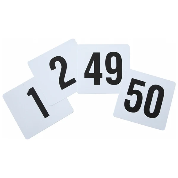 Winco - Plastic Table Number Set 50PK 1EA