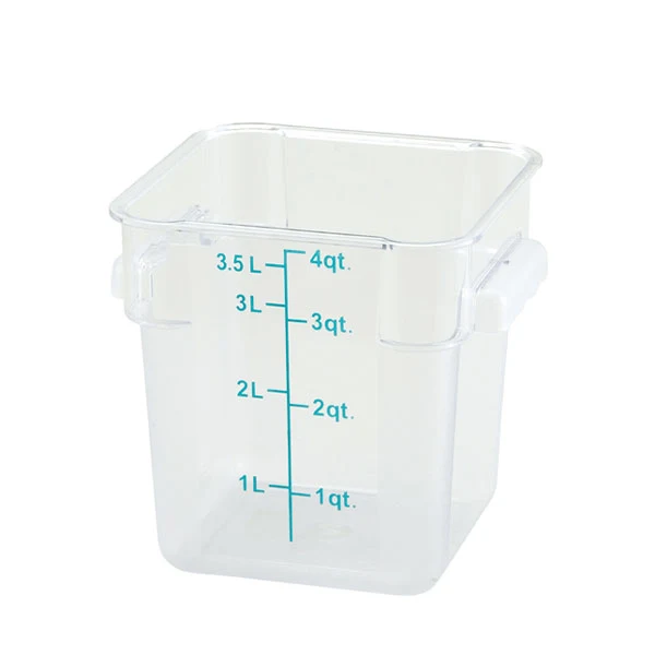Winco - Square 4QT Translucent Storage Container 1EA