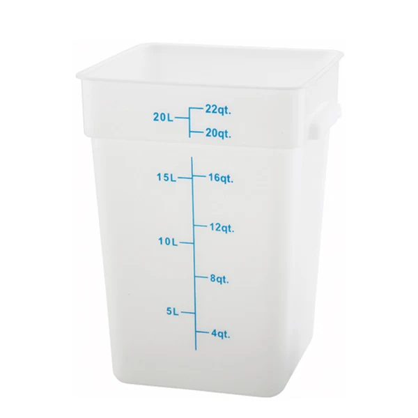 Winco - White Square 22QT Polypropylene 1EA