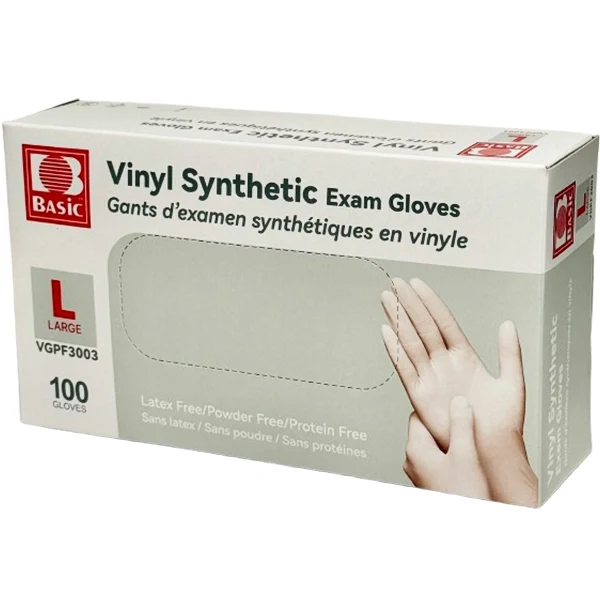 Basic - Large Vinyl Glove Clear 100CT