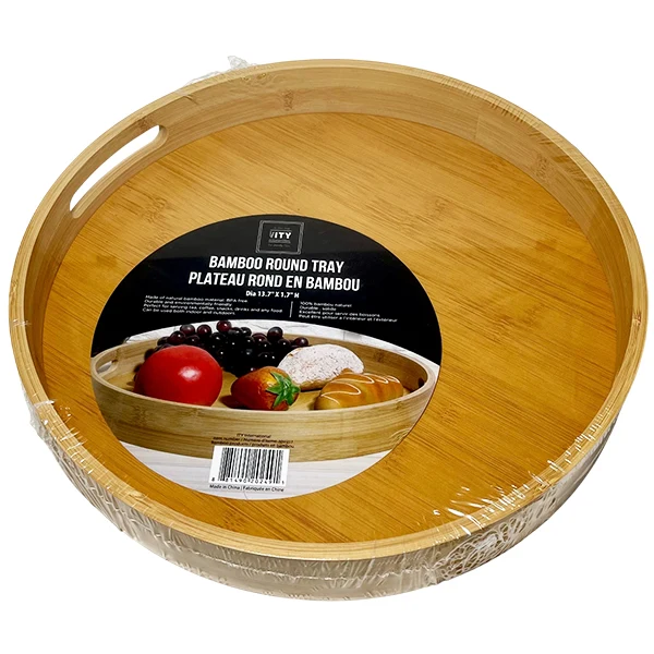 Ity - Single Round Bamboo Serving Tray EA
