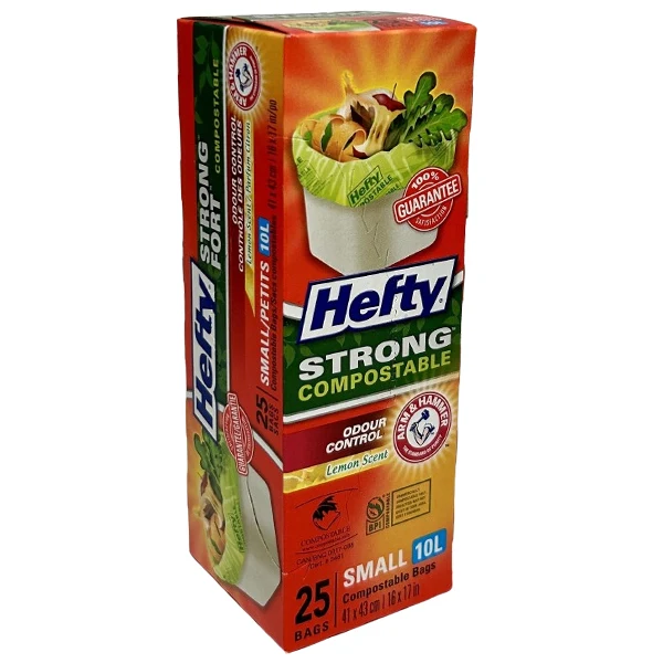 Hefty - Strong Compostable Bags 10L 12x25 CT