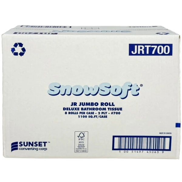 Snowsoft - Jr Jumbo Roll Bathroom Tissue 2PLY 8 Rolls