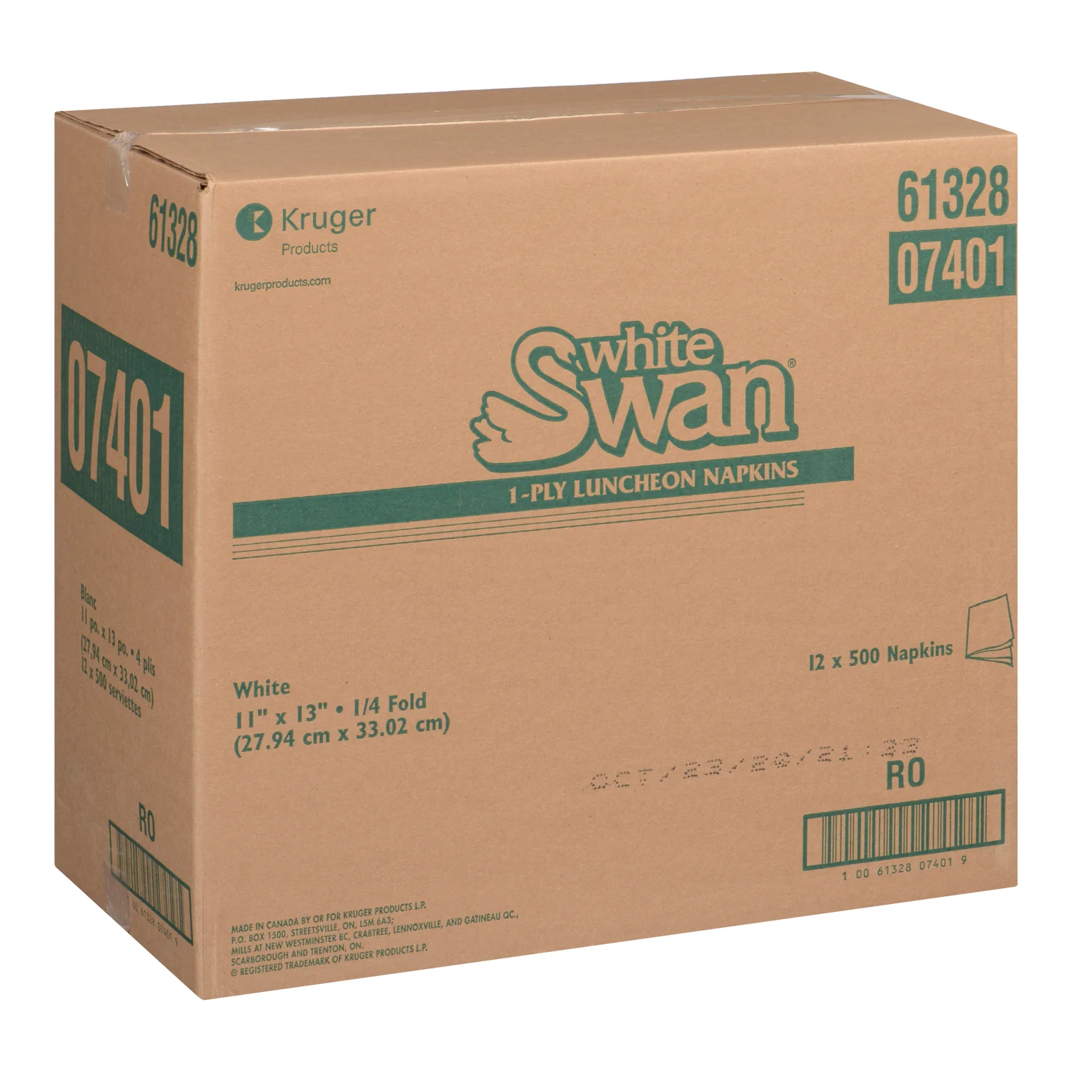 White Swan - Luncheon Napkins 12x500EA