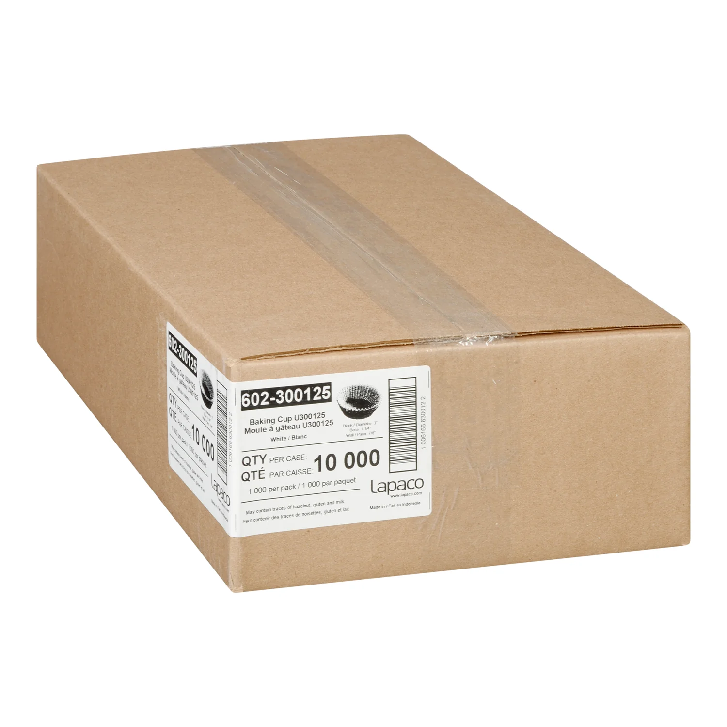 Lapaco - 3" White Mini Baking Cups 10x1000 EA