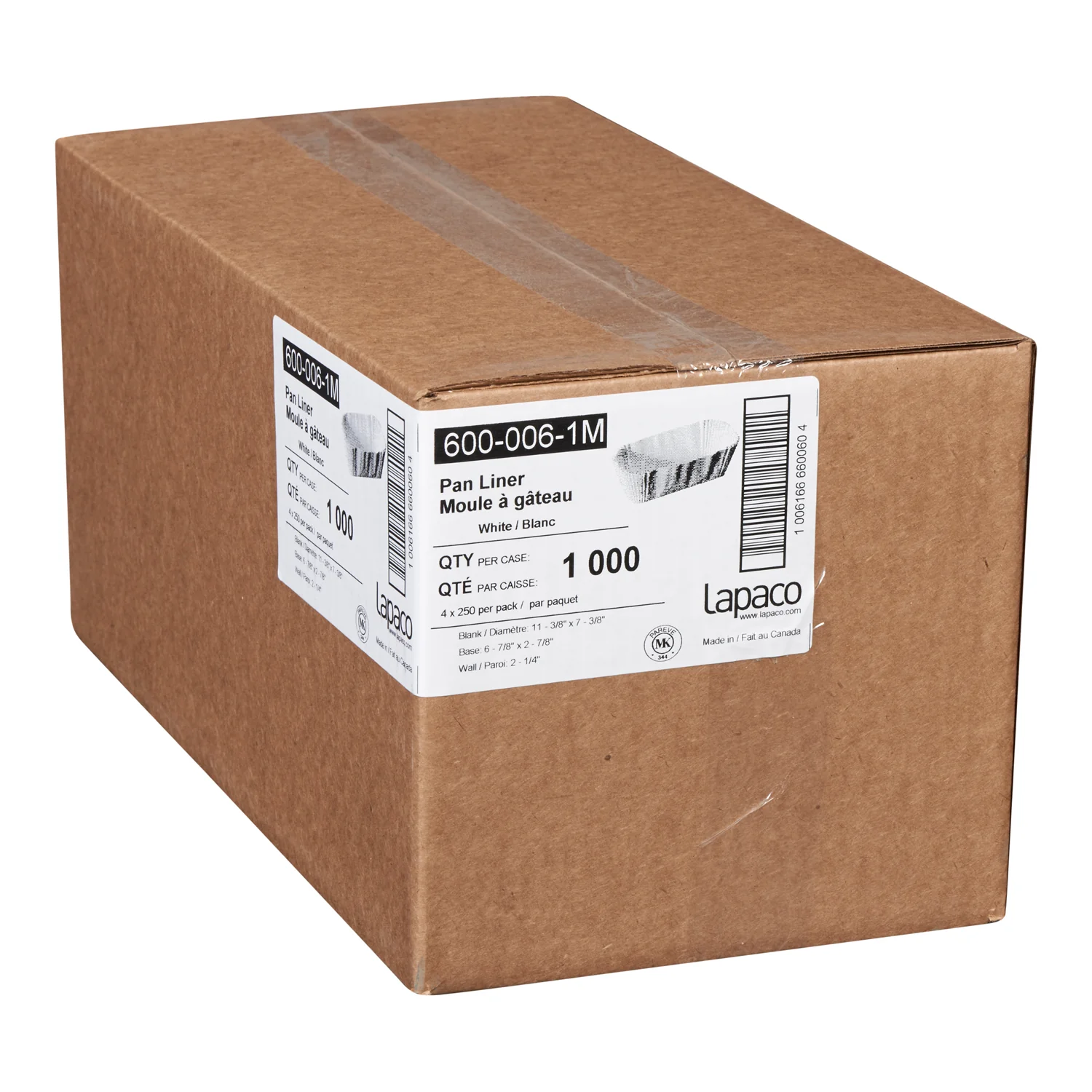 Lapaco - #6 Loaf Cake Pan Liner 4x250EA