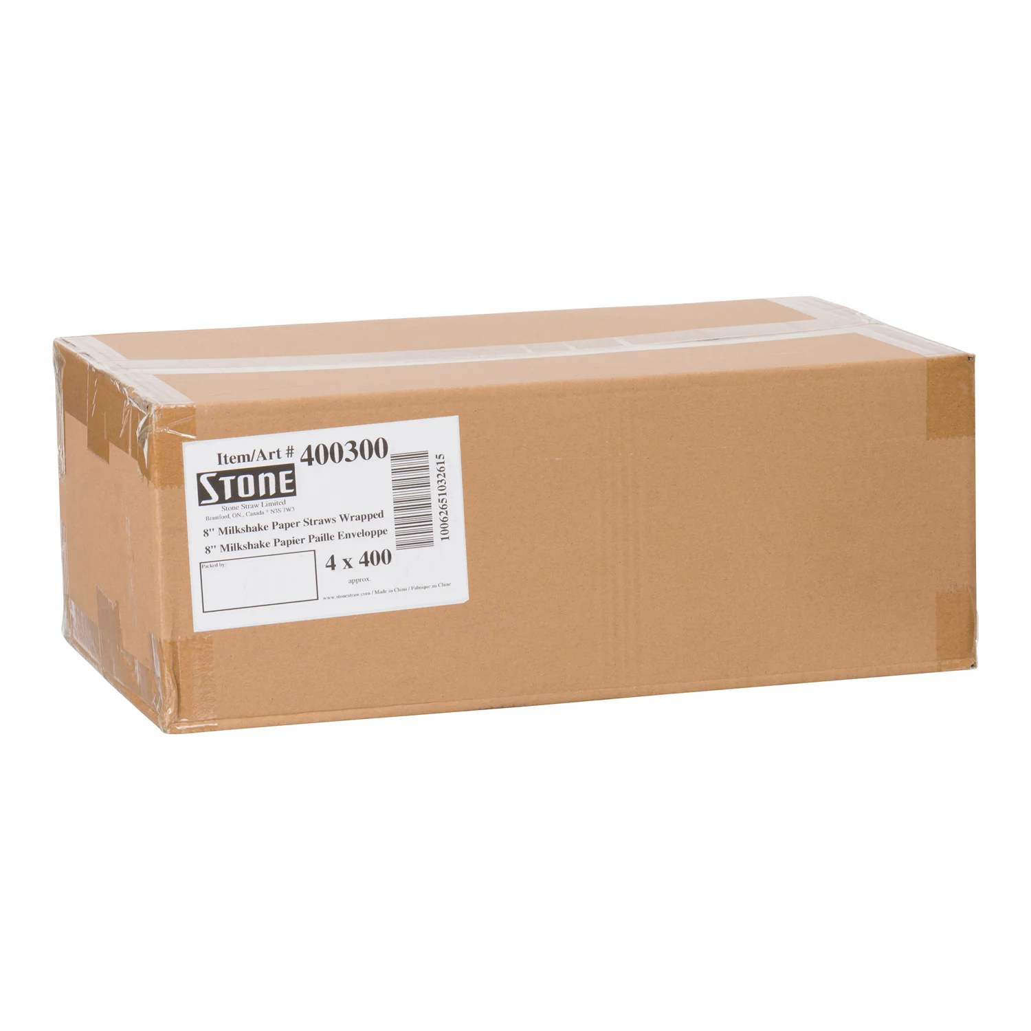 Stone - 8" Milkshake Paper Wrapped 4x400 EA
