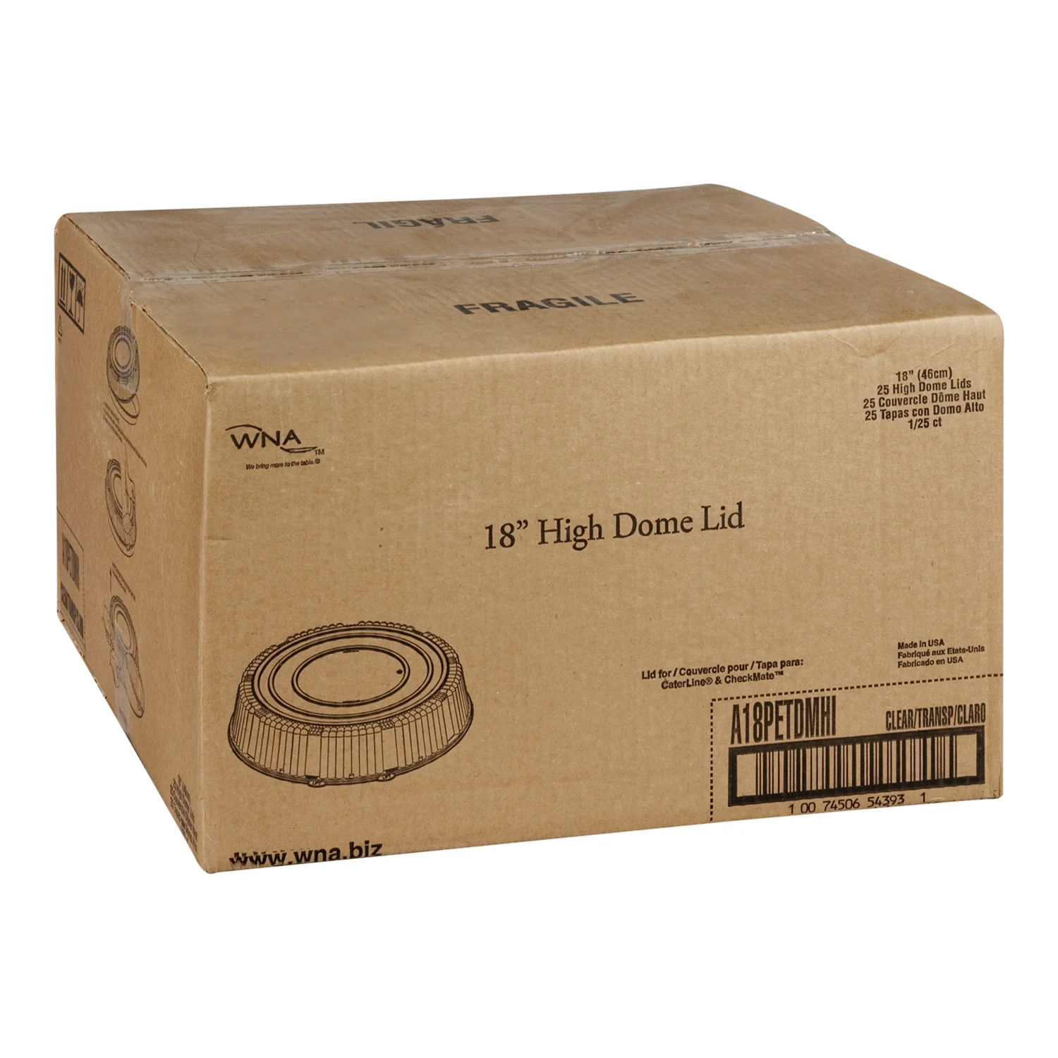 Polar - Wna 18IN High Dome Lid 25EA