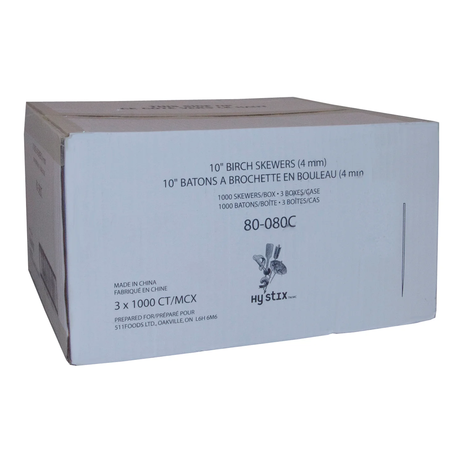 Hy-Five - Birch Skewers 10IN 3x1000 EA