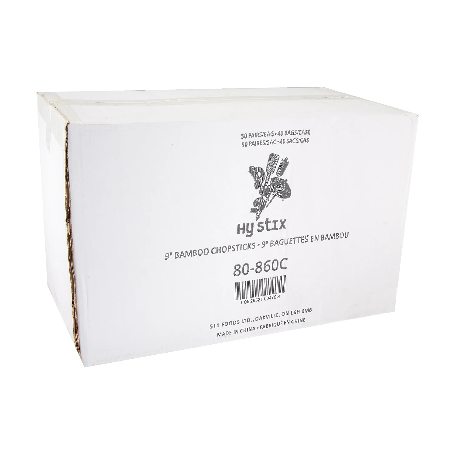 Hy Stik - 9IN Chopsticks Wrapped 40x50 EA