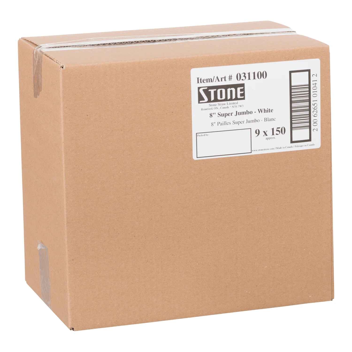 Stone - Straw 8" Jumbo 9x150 EA