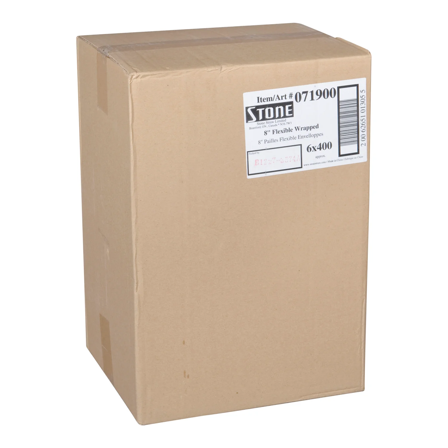 Stone - Straw 8" Flex Wrapped 6x400 EA