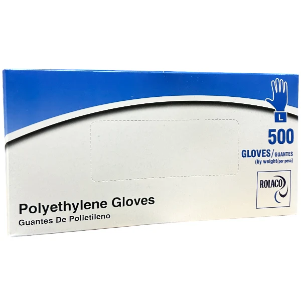 Rolaco - Polyethylene Large Gloves 500EA