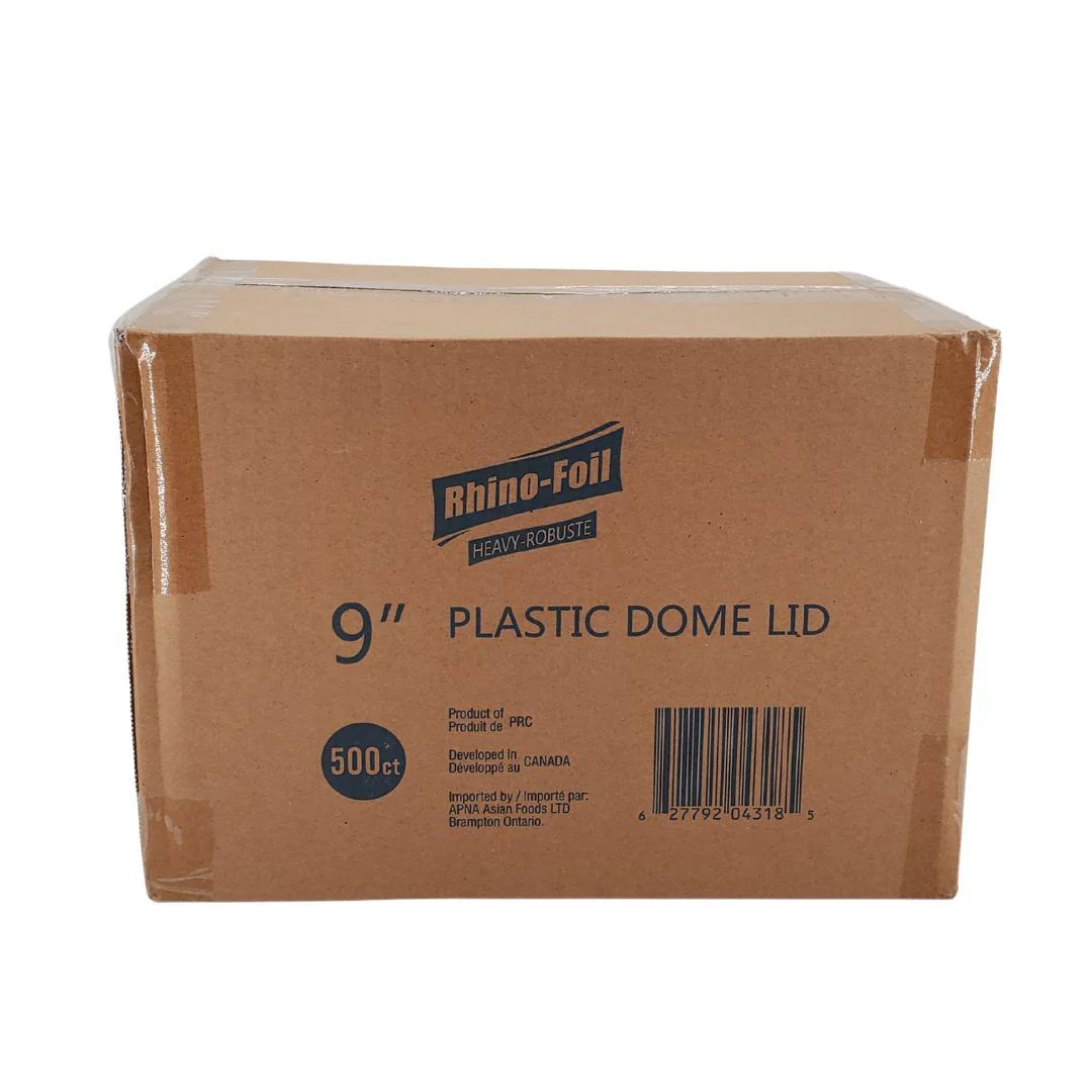 Rhino - 9" Plastic Dome Lid - R-9500DL — Case (4 x 125 CT)