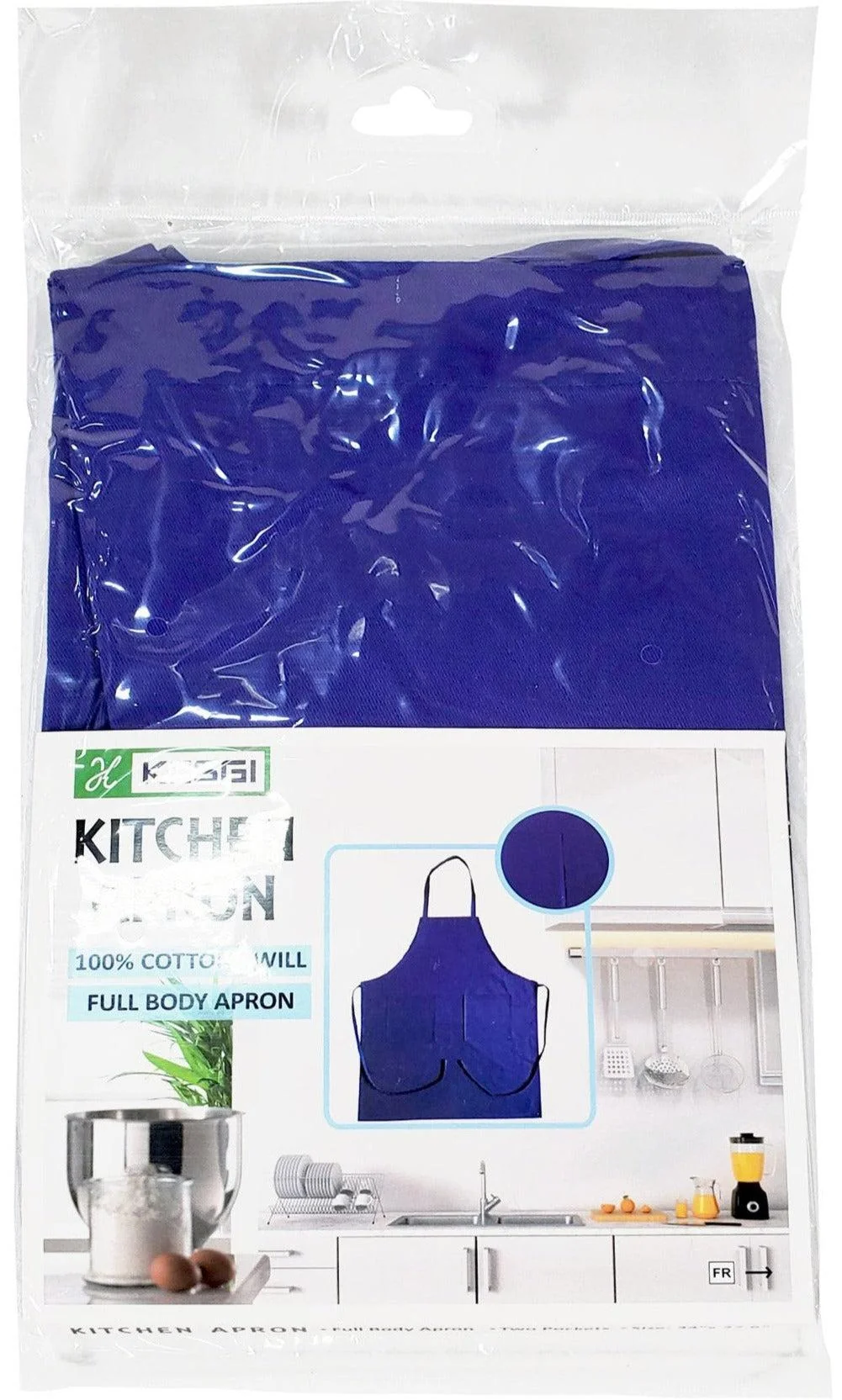 Kesgi - Apron - Full Body - Blue - 2 Pockets - AP002BLU — Each (1 CT)