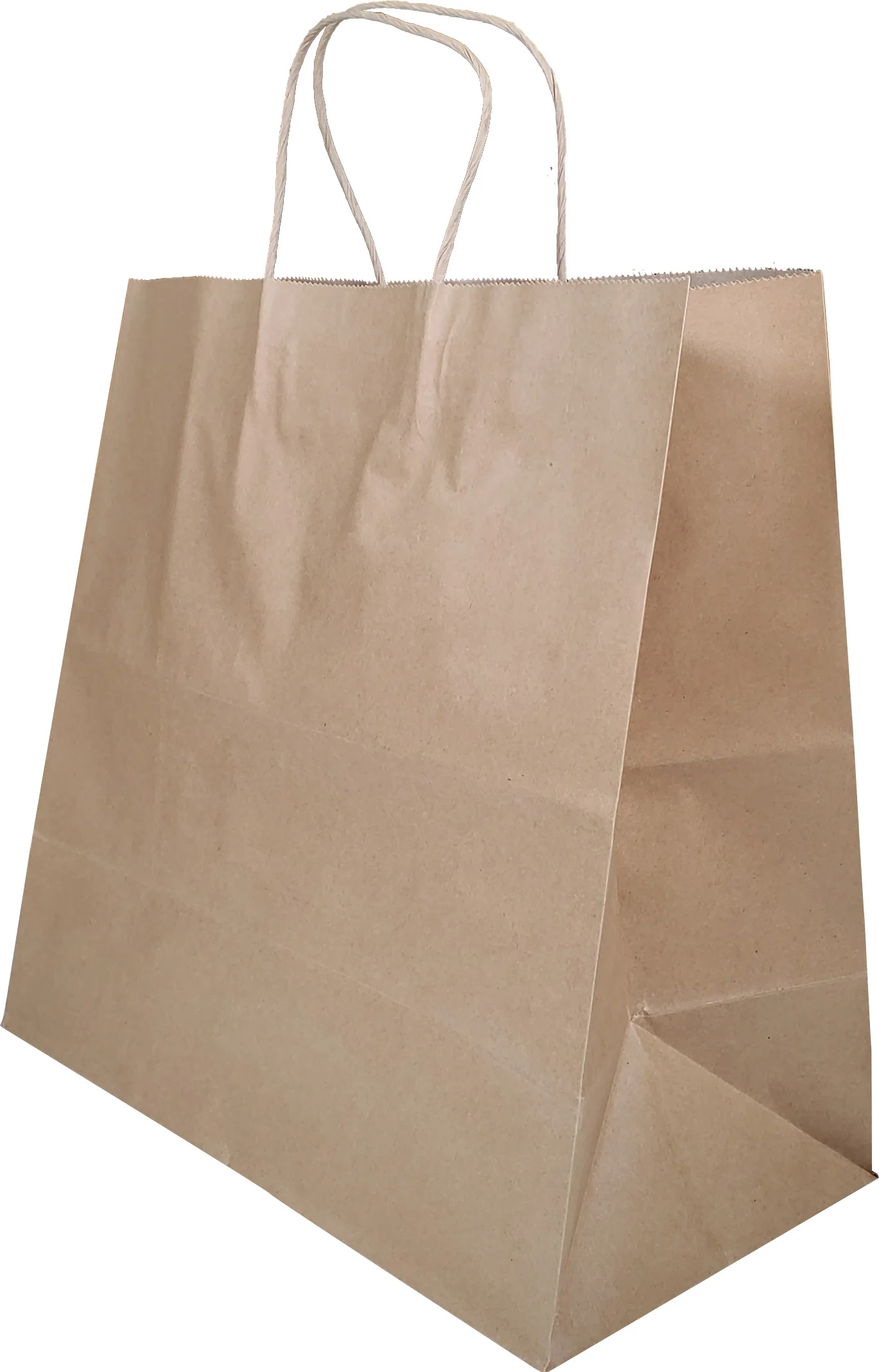 Delta Prime Bags Self-Adhesive Paper Bags with Twisted Handles - 13x7x13, 250 Pack, Kraft