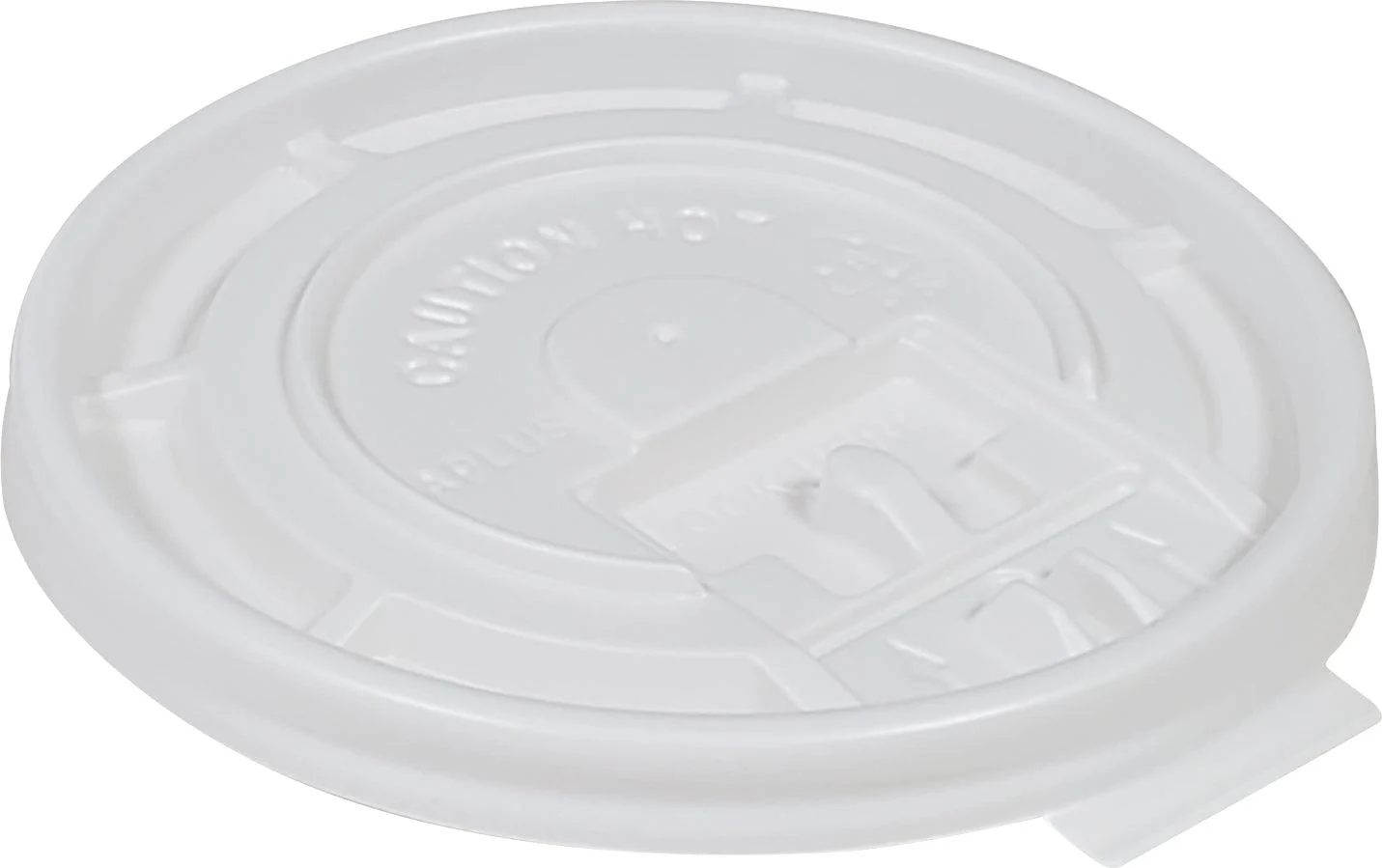 Morning Dew - Tear Back Flat Lid for 10-24 oz Hot Paper Cups - White - 10F-W — Case (10 x 100 CT)