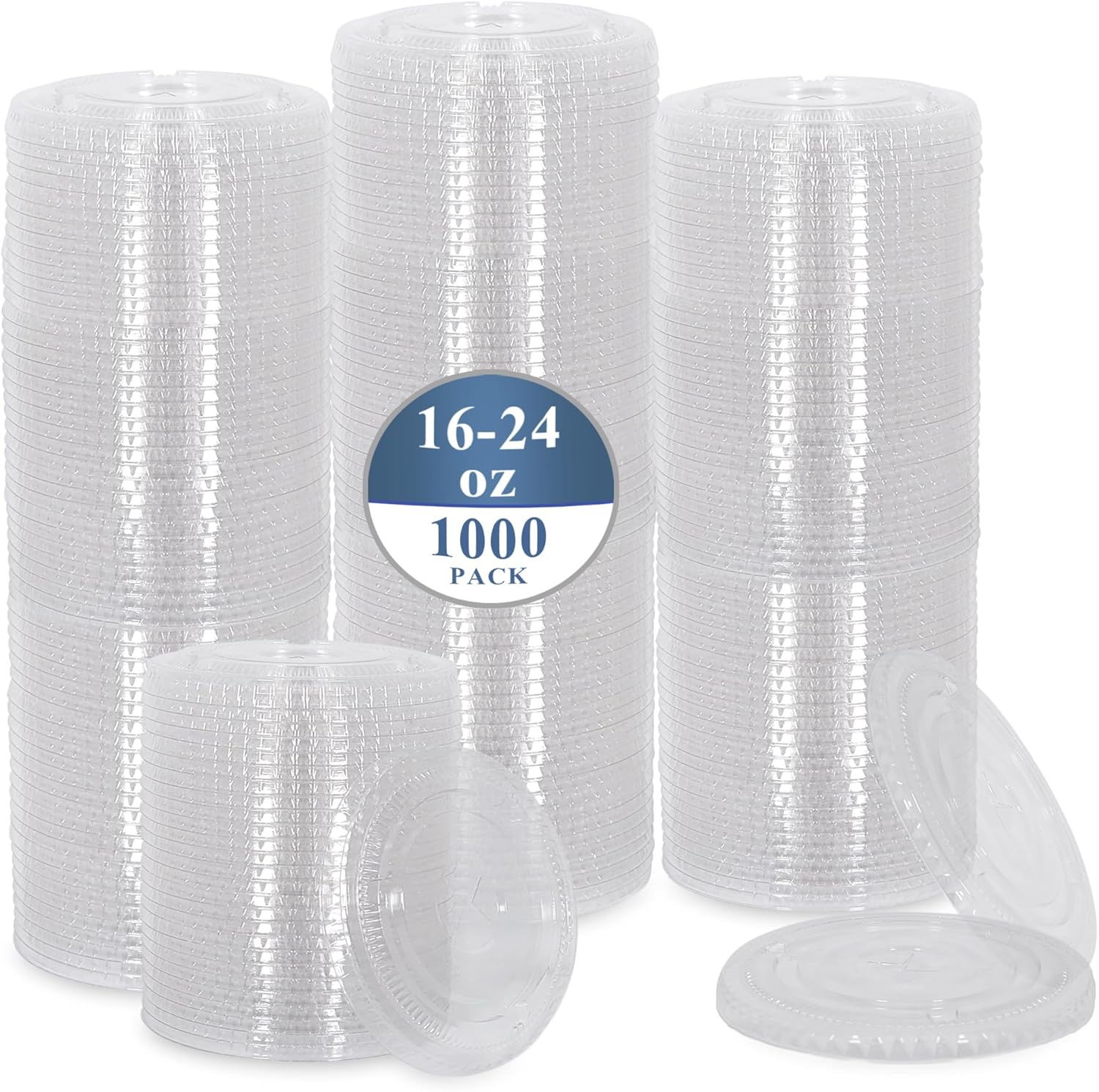 Morning Dew - Clear Flat Lid - 16-24oz Cup - 98mm - Xflat-16 — Case (10 x 100 CT)