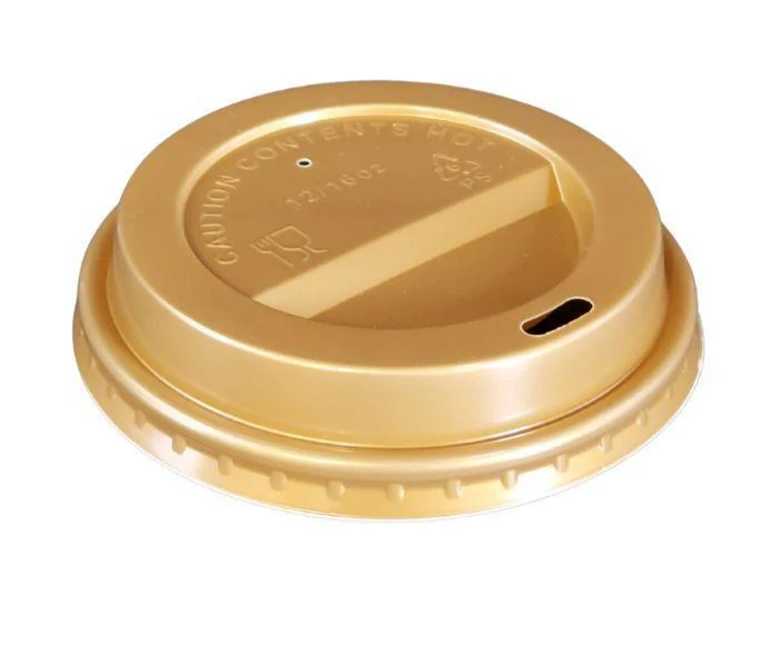Morning Dew - Dome Sip Lid for 10-24oz Hot Paper Cups - Gold - 10DL-G — Case (20 x 50 CT)