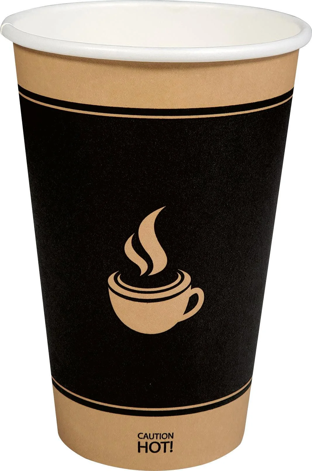 Morning Dew - 16 oz Hot Paper Cup - Ebony Print - H16E — Case (50 CT)