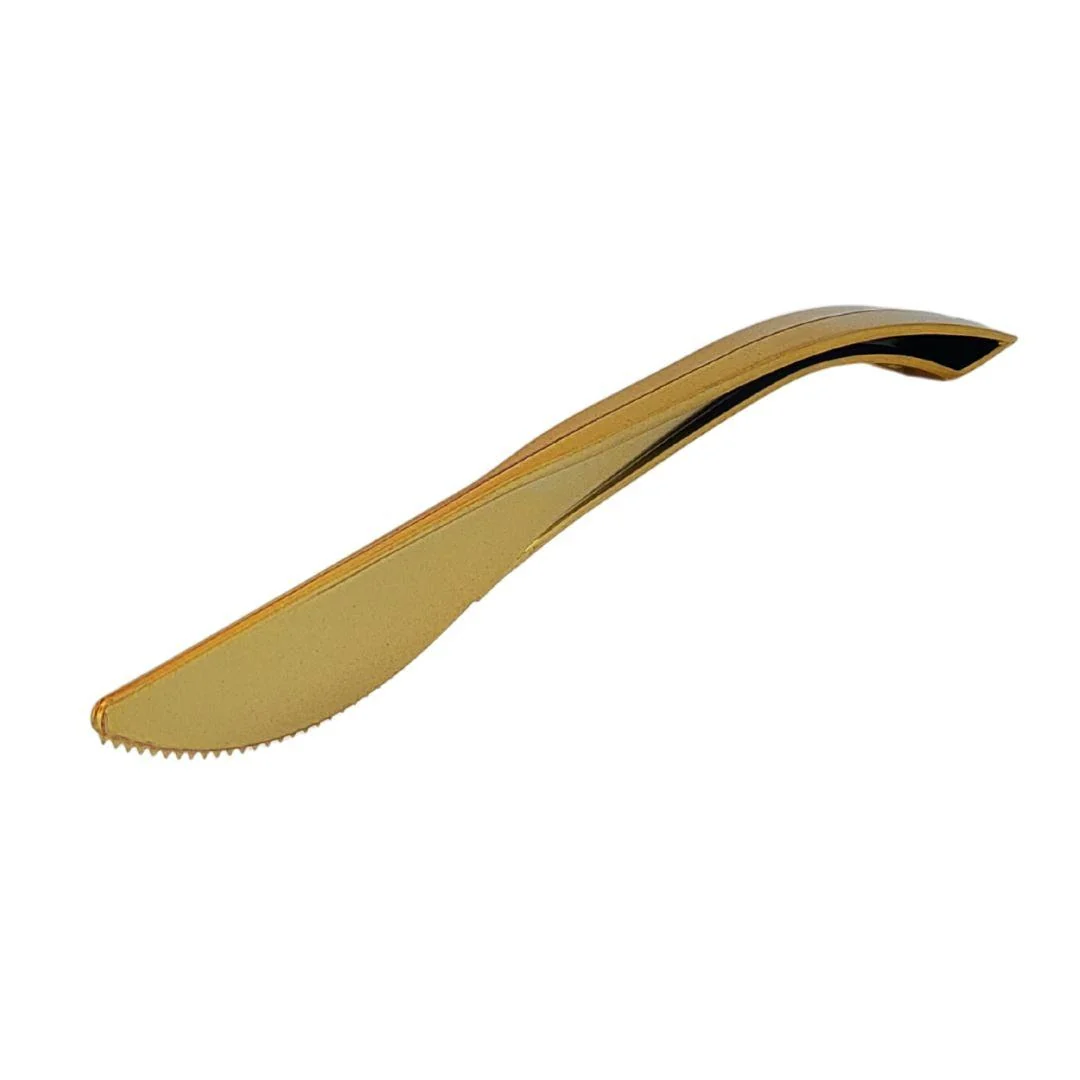 Plastic Knife - Gold - 20.4cm - SK72 — Case (25 x 40 CT)