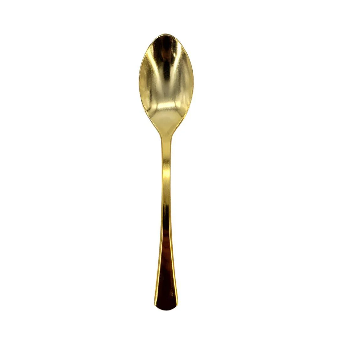 Plastic Spoon - Gold - 18.9cm - SS67 — Case (40 CT)