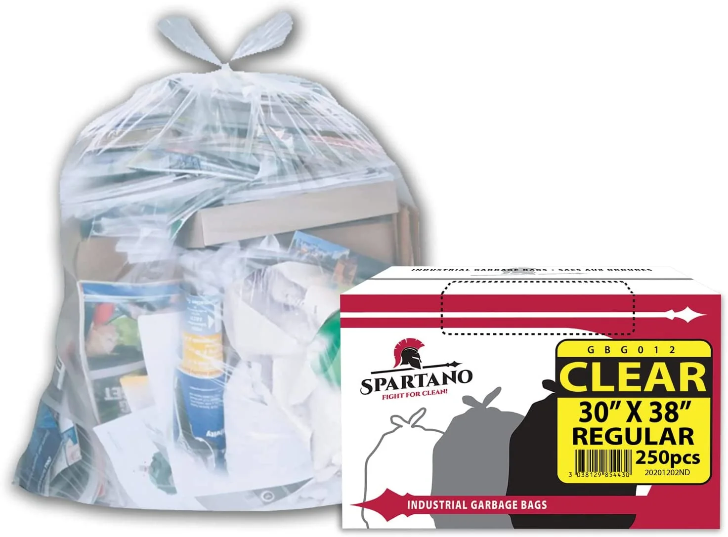 Spartano - Garbage Bags - Regular - Clear - 30"x38"