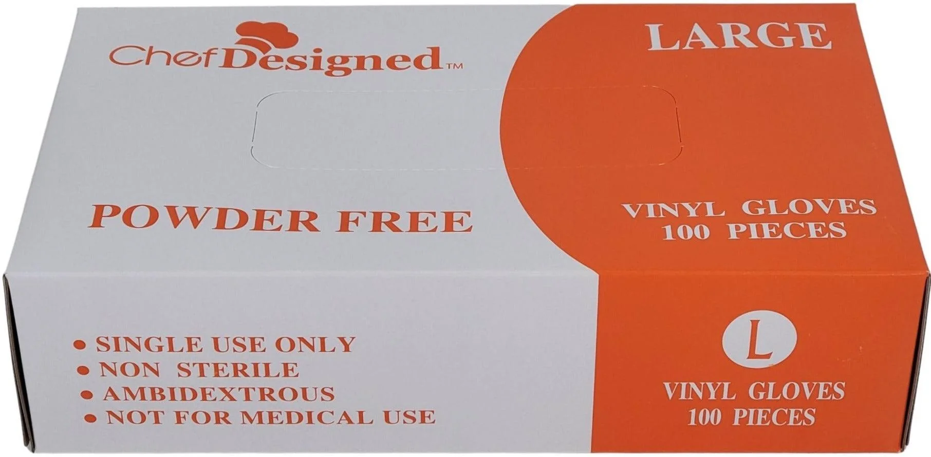 Basic - Vinyl Gloves Exam - Clear - Large - Powder Free — Case (100 CT)