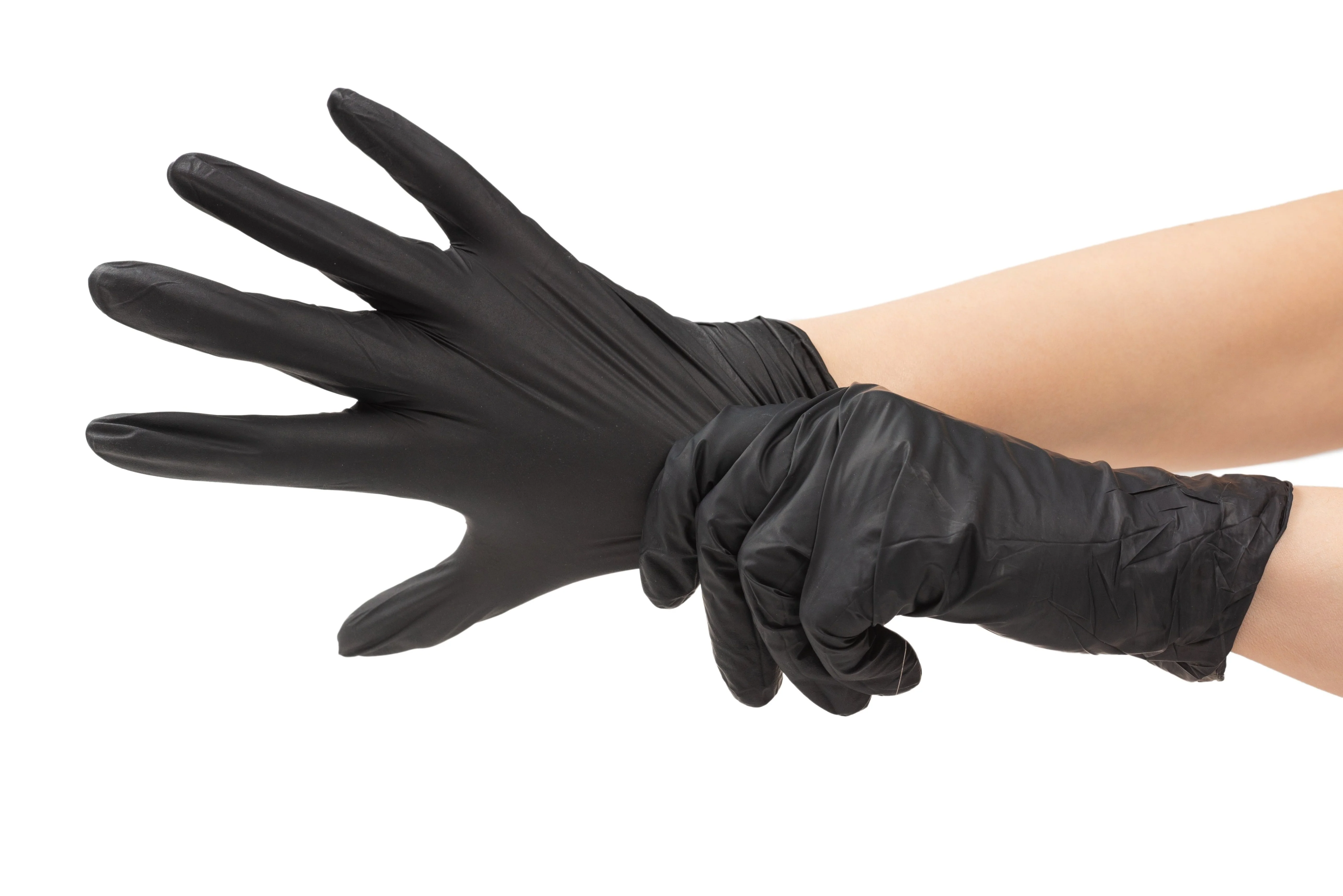 TouchFlex Disposable Nitrile Gloves Exam - Large, Black — Case (100 CT)