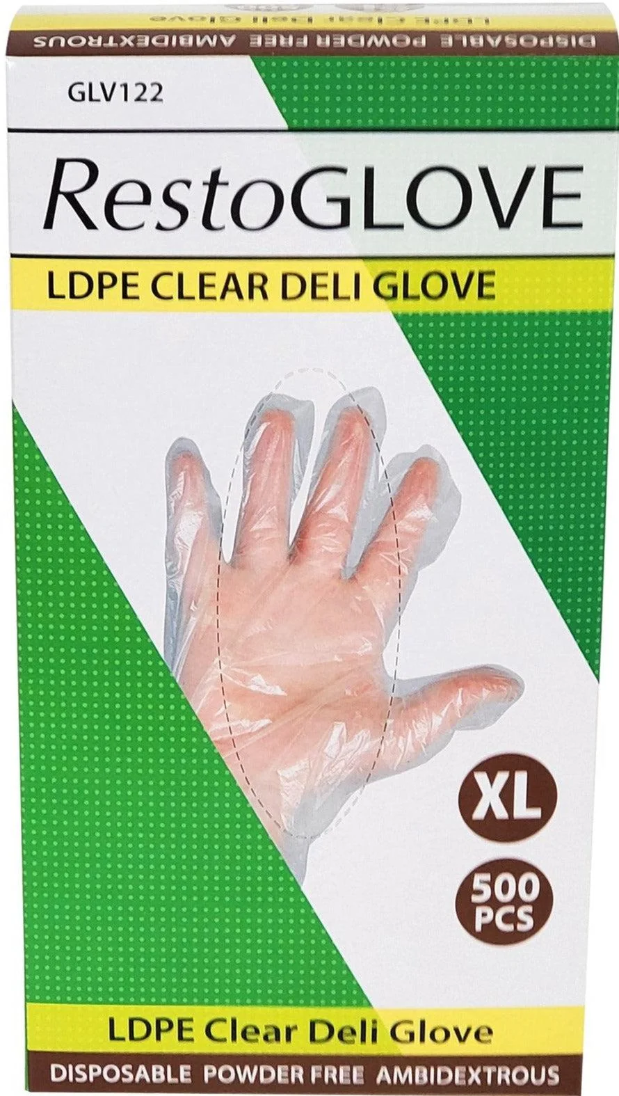 Stellar/RestoGlove - Ldpe Clear Deli Glove - x Large — Case (20 x 500 CT)