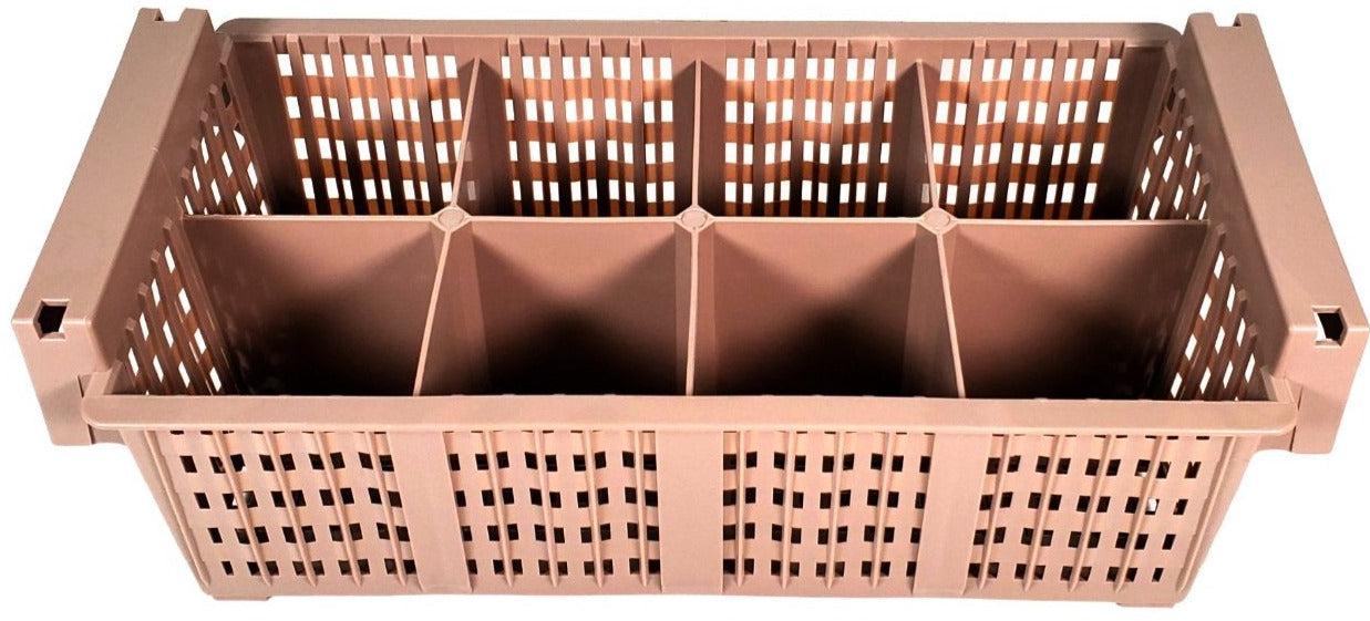 JD - Cutlery Basket - Grey - 8 Comp. - 12cmx21cmx13cm — Case (12 CT)