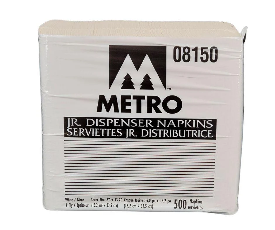 Metro - Junior Dispenser Napkins - 08150 — Case (18 x 500 CT)