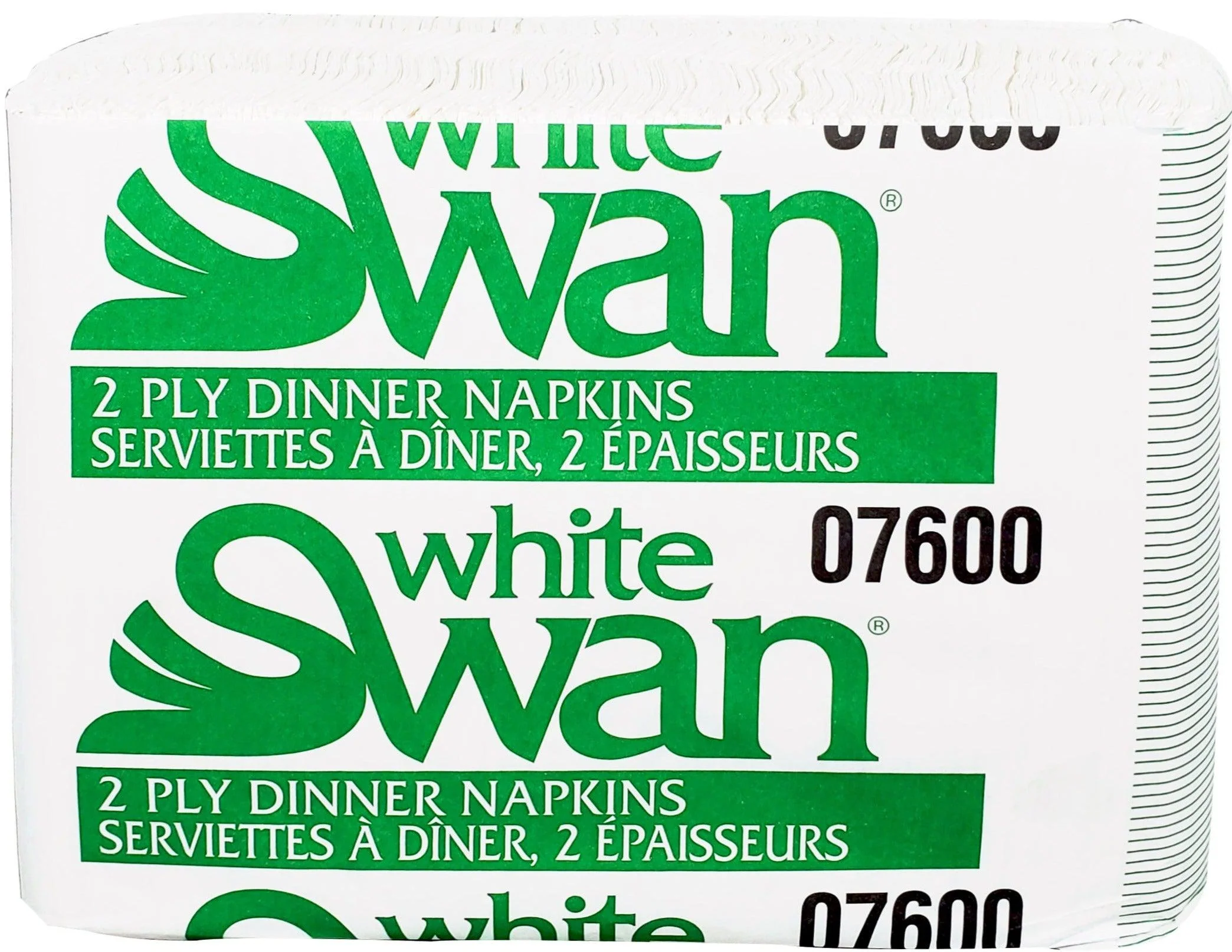 White Swan - Dinner Napkins - 2 Ply - 07600 — Case (200 CT)