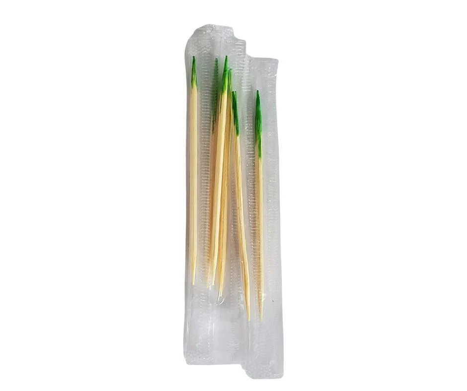 Eco-Craze - Bamboo Toothpick - Mint - Cello Wrap - C2-65M — Case (10 x 1000 CT)