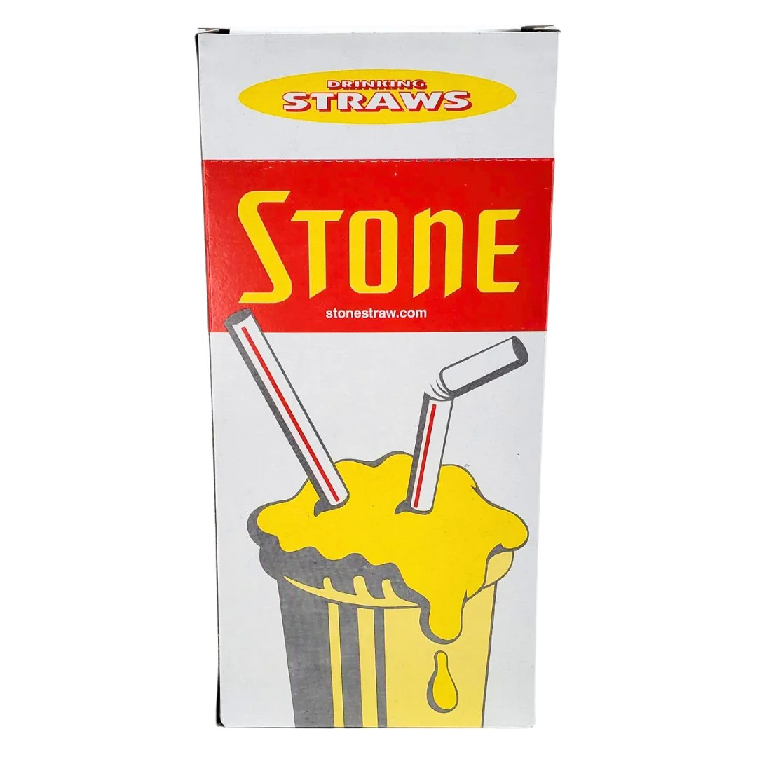 Stone - Plastic Straw - 8" Regular - 011100 — Case (500 CT)