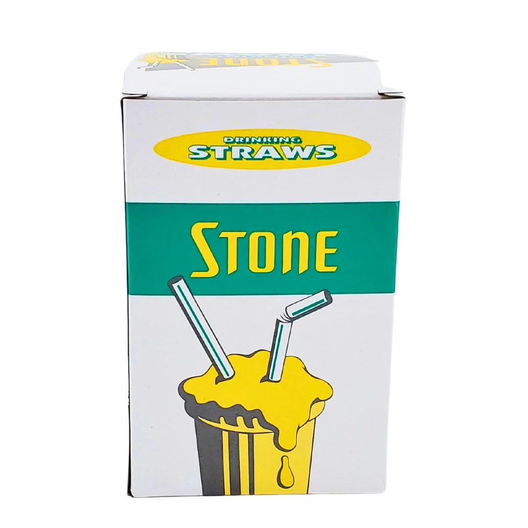 Stone Plastic Straw - 6" Super Cocktail Black - 022650 — Case (9 x 250 CT)