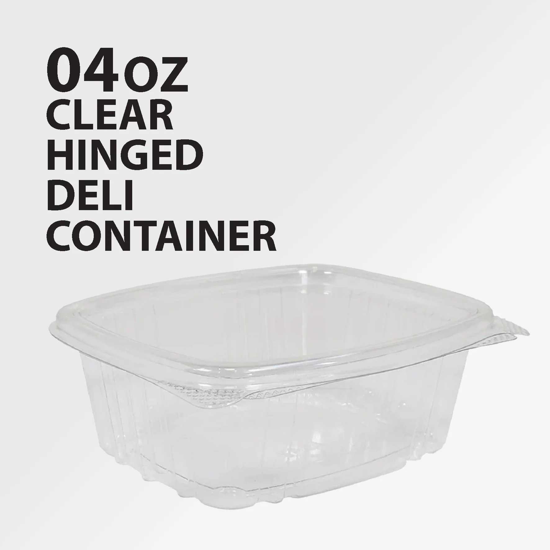 Genpak - Hinged Deli Container - Clear - 4oz - AD04 — Case (100 CT)