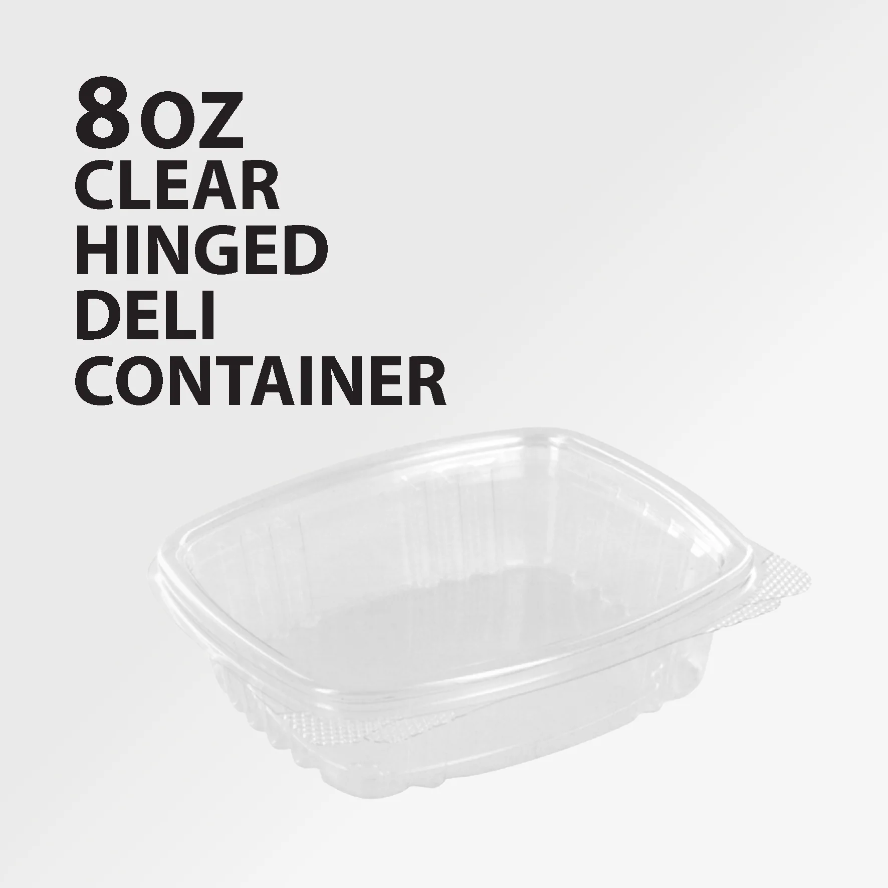 Genpak - Hinged Deli Container - Clear - 8oz - AD08 — Case (100 CT)