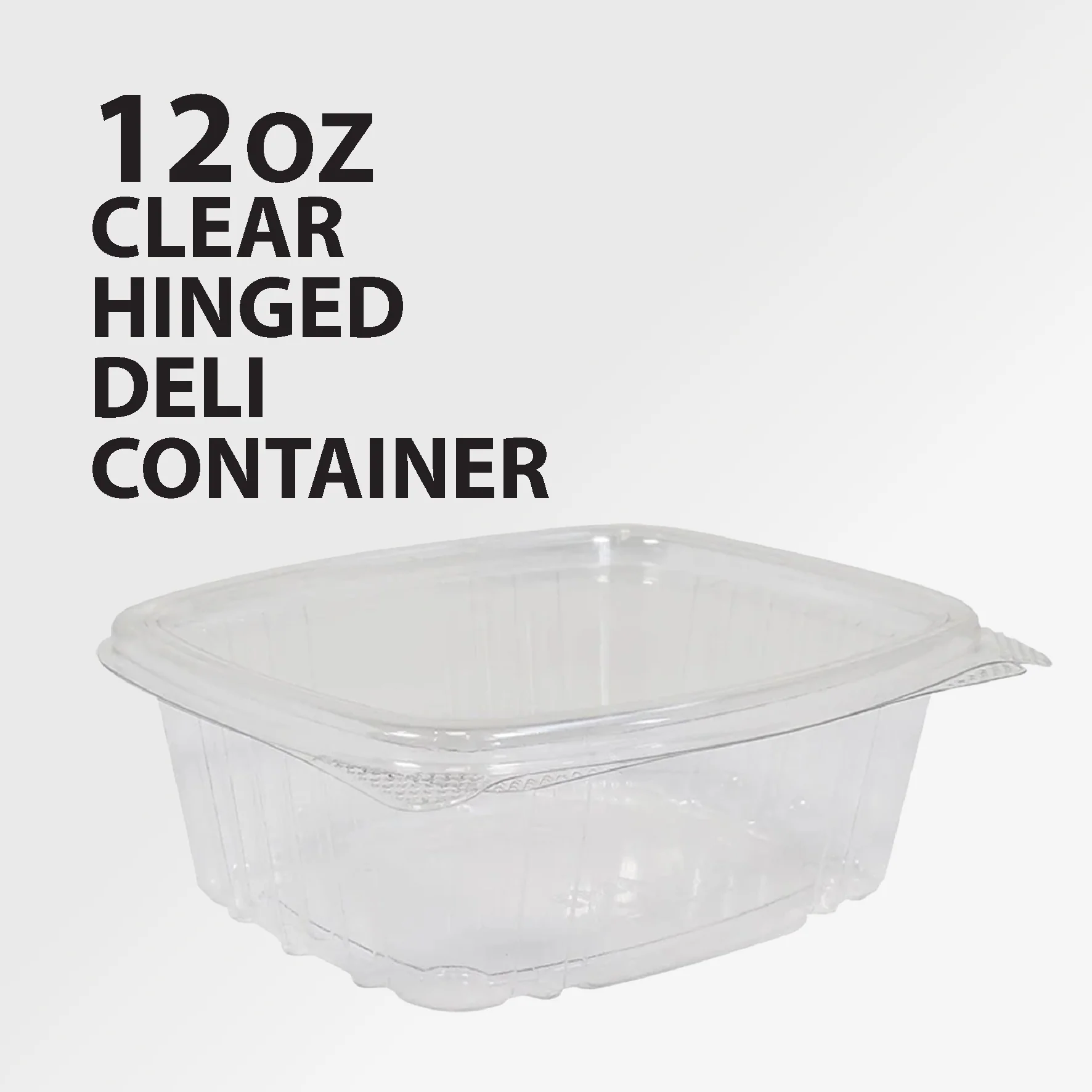 Genpak - Hinged Deli Container - Clear - 12oz - AD12 — Case (100 CT)