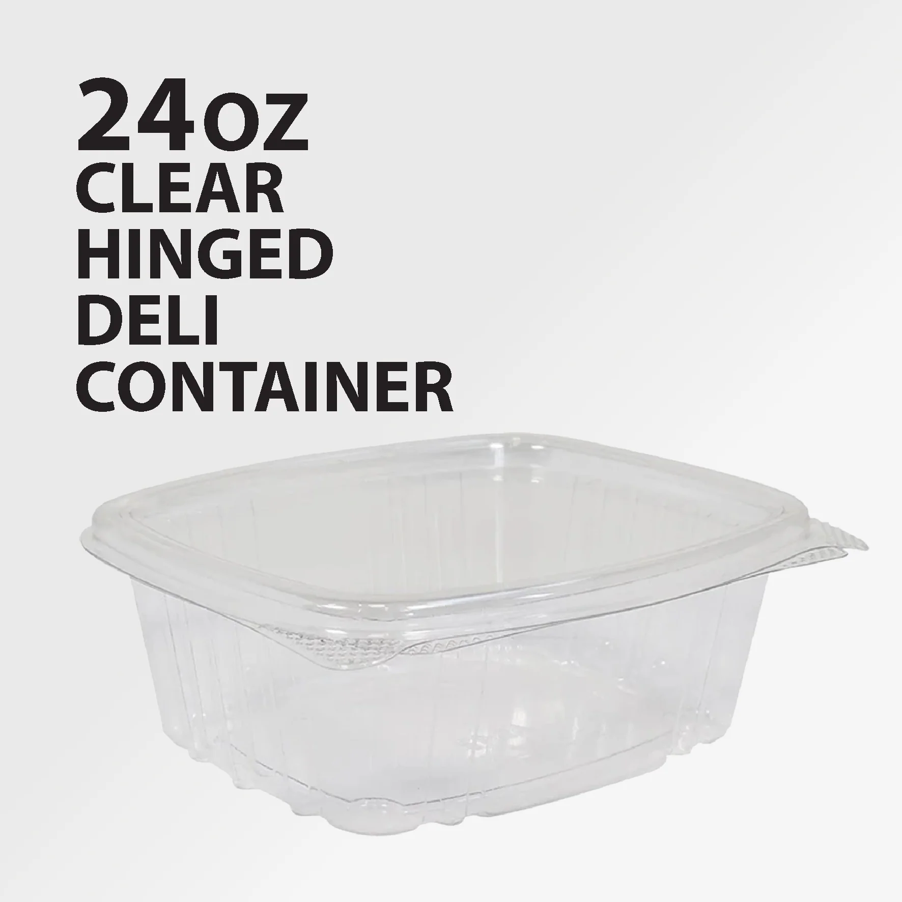 Genpak - Hinged Deli Container - Clear - 24oz - AD24 — Case (200 CT)