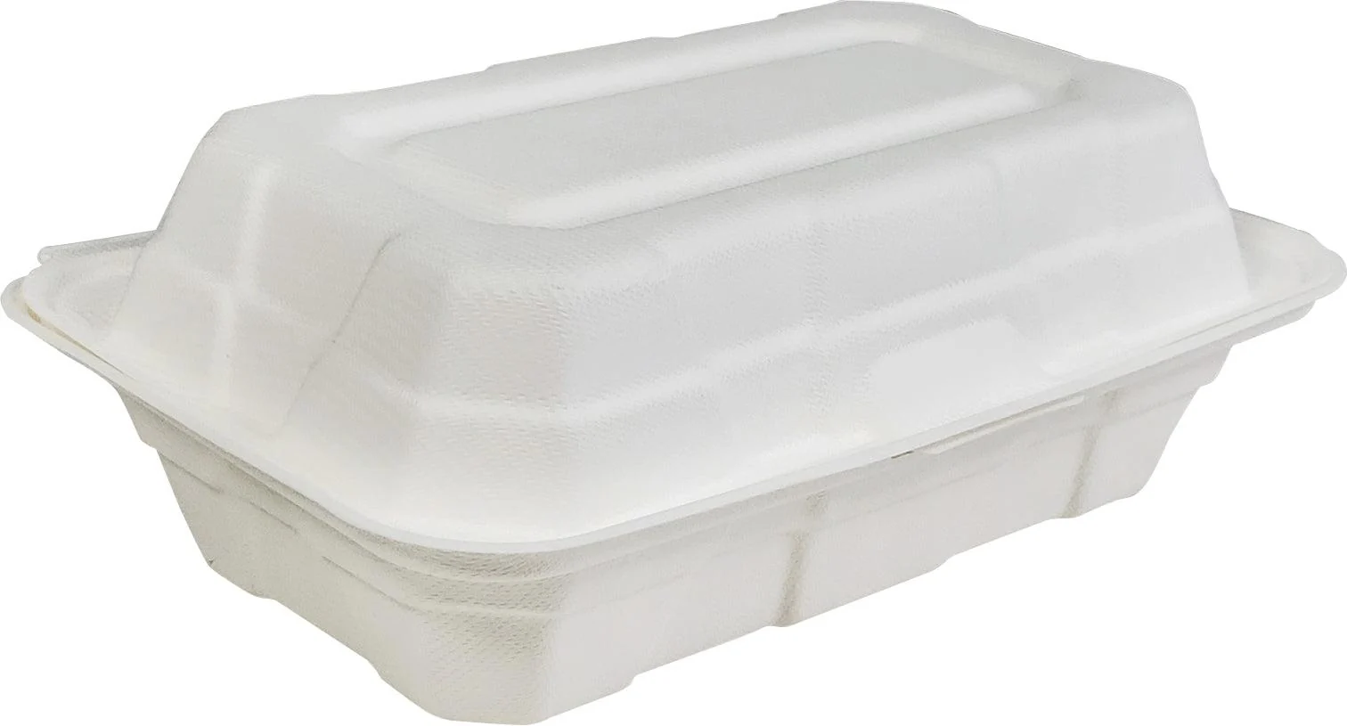 Eco-Craze - 8.25x5.19x3" - Bagasse Clamshell Container — Case (125 CT)