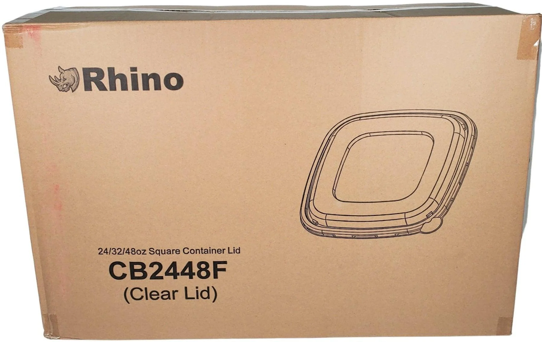 Rhino - Clear Lid for CB24/32/48 - CB2448F — Case (6 x 50 CT)