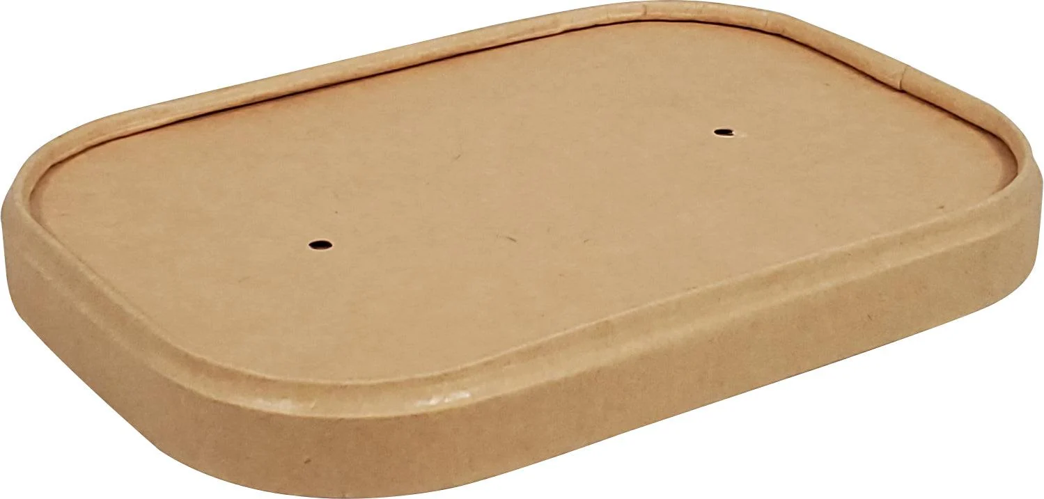 Eco-Craze - Paper Rectangular Lid - fits 500/750/1000ml Paper Container - SRL-500P — Case (50 CT)