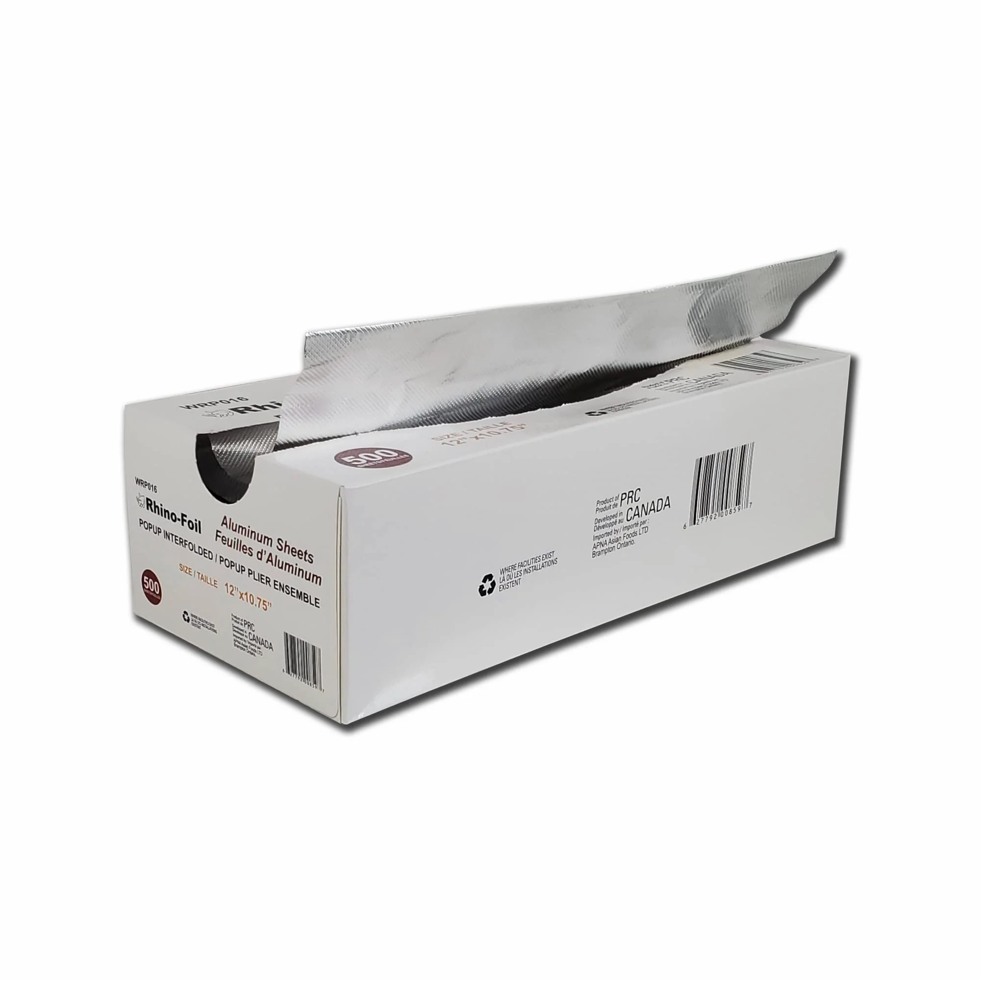 Rhino-Foil - Aluminium Pop Up Sheets - 12"x10.75" — Case (6 x 500 CT)