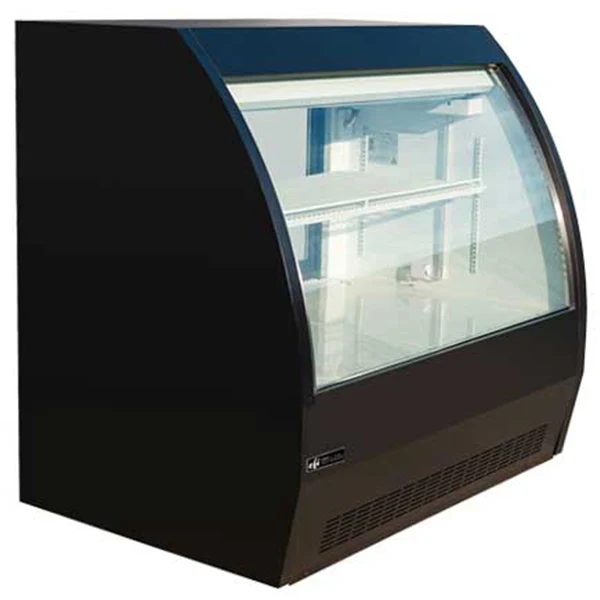 Efi - Deli/Meat Curved Glass Display Black 48"