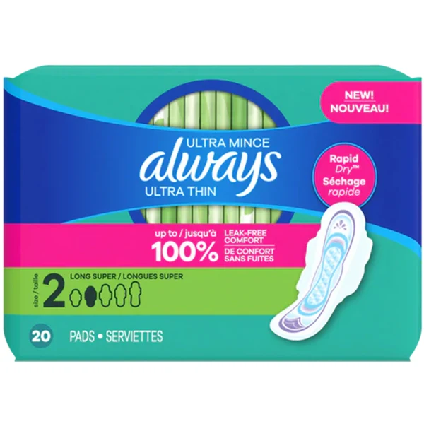 Always - Maxi Ultra Thin Size 2 Long Super W/Flexi Wings Pad 20CT