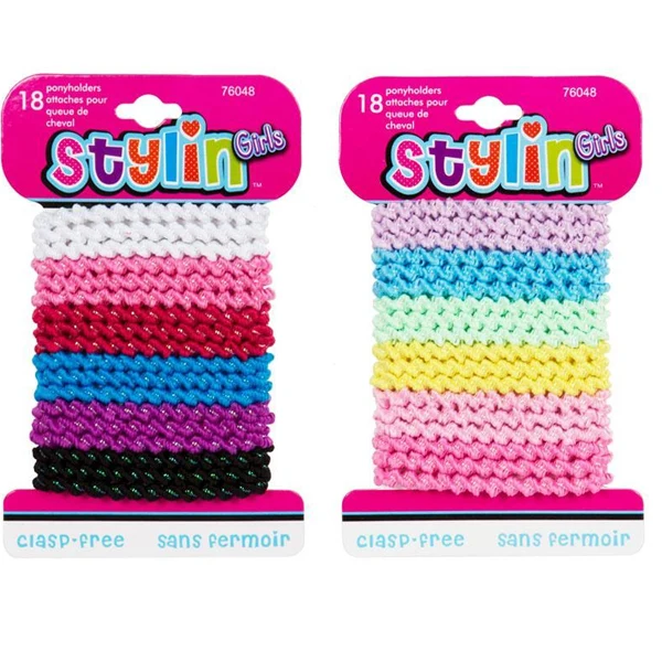 Stylin - 18PC Ribbed Twisted Pony Holder EA
