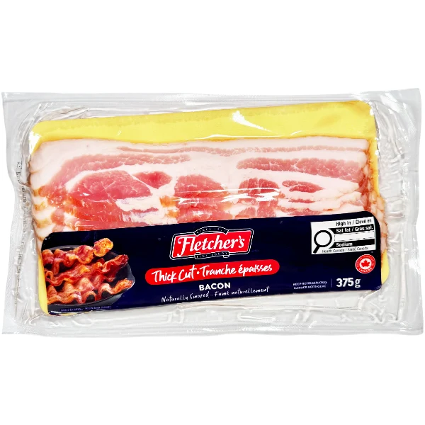 Fletcher - Naturally Smoked Bacon Thick Cut 32x375 GR