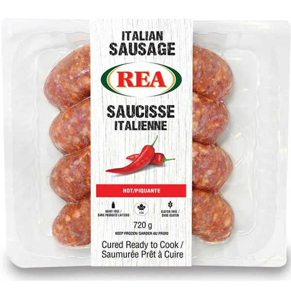 Rea - Frozen Hot Italian Sausages 8x720 GR